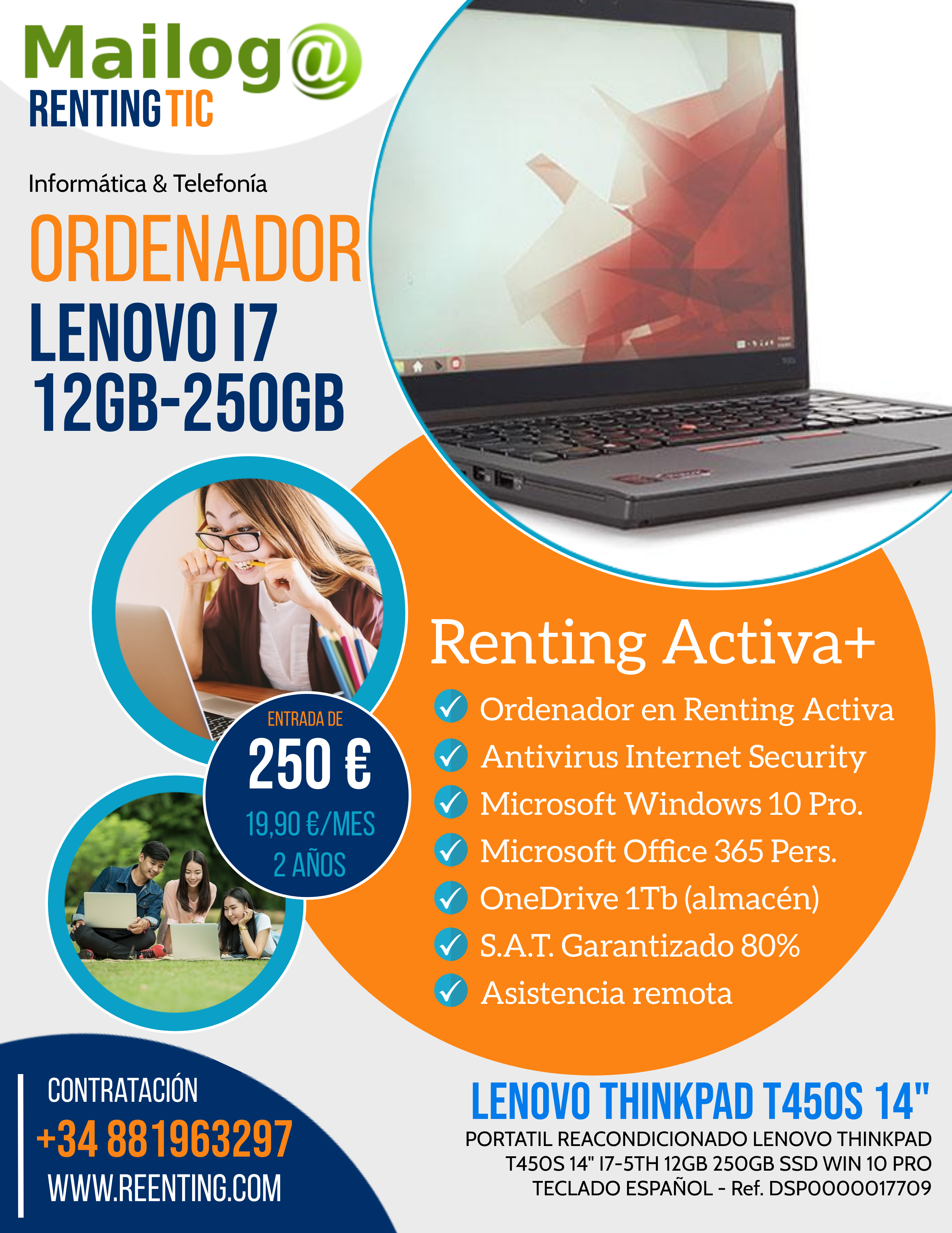 Mailoga Renting Lenovo I7 12Gb 250Gb (rea)